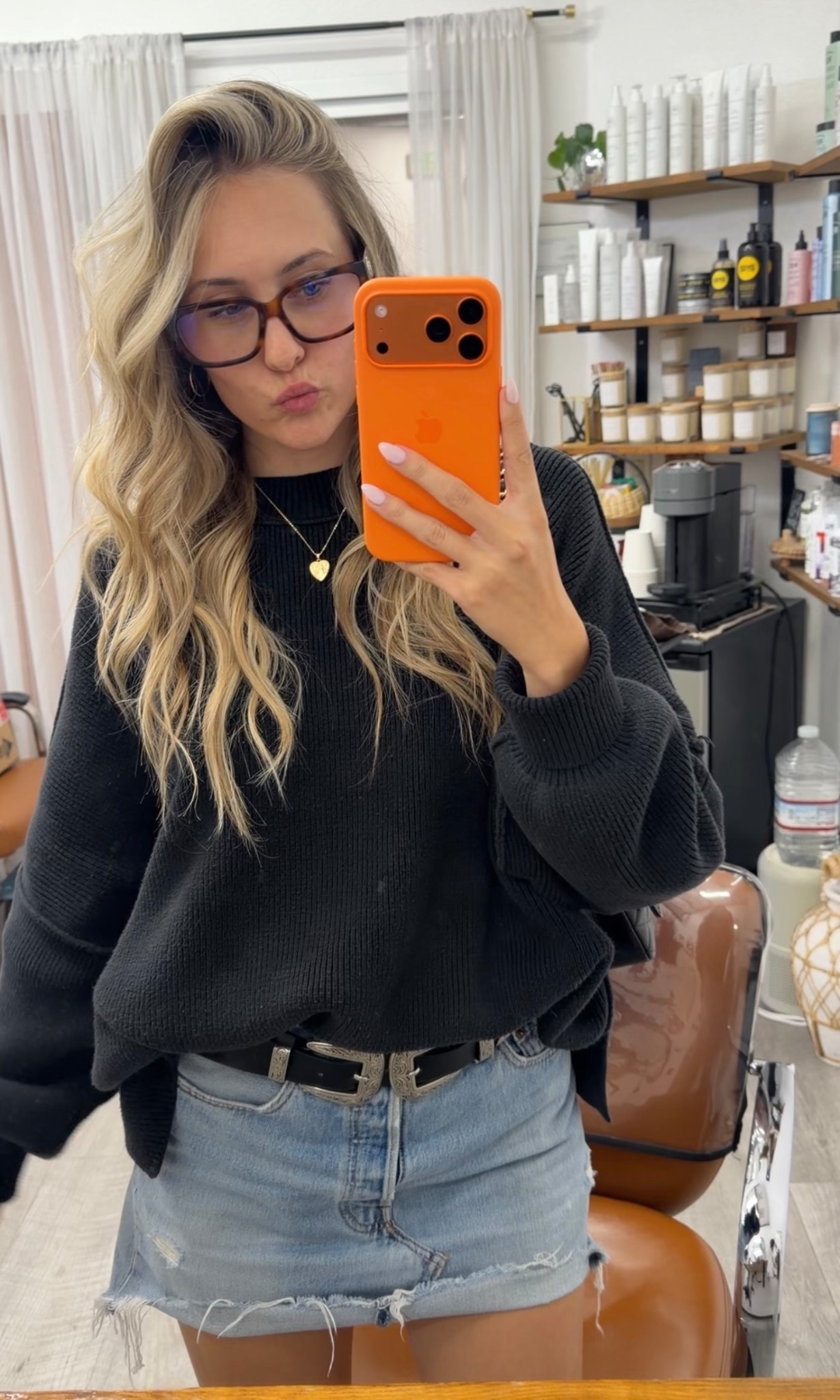 Hair day ootd !! 
I could’ve sized down on the belt - also a bit too wide for my belt loops !! 💕

#LTKTall #LTKootd #LTKselfcare
