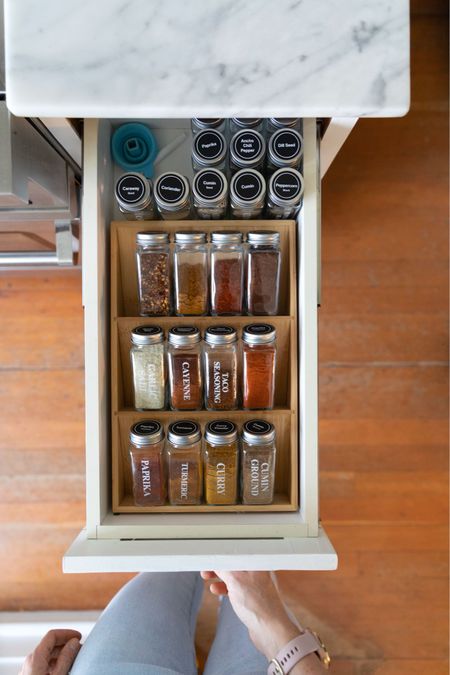 Organizing the spice jar drawer at The Farmhouse ✨

#LTKhome #LTKfamily