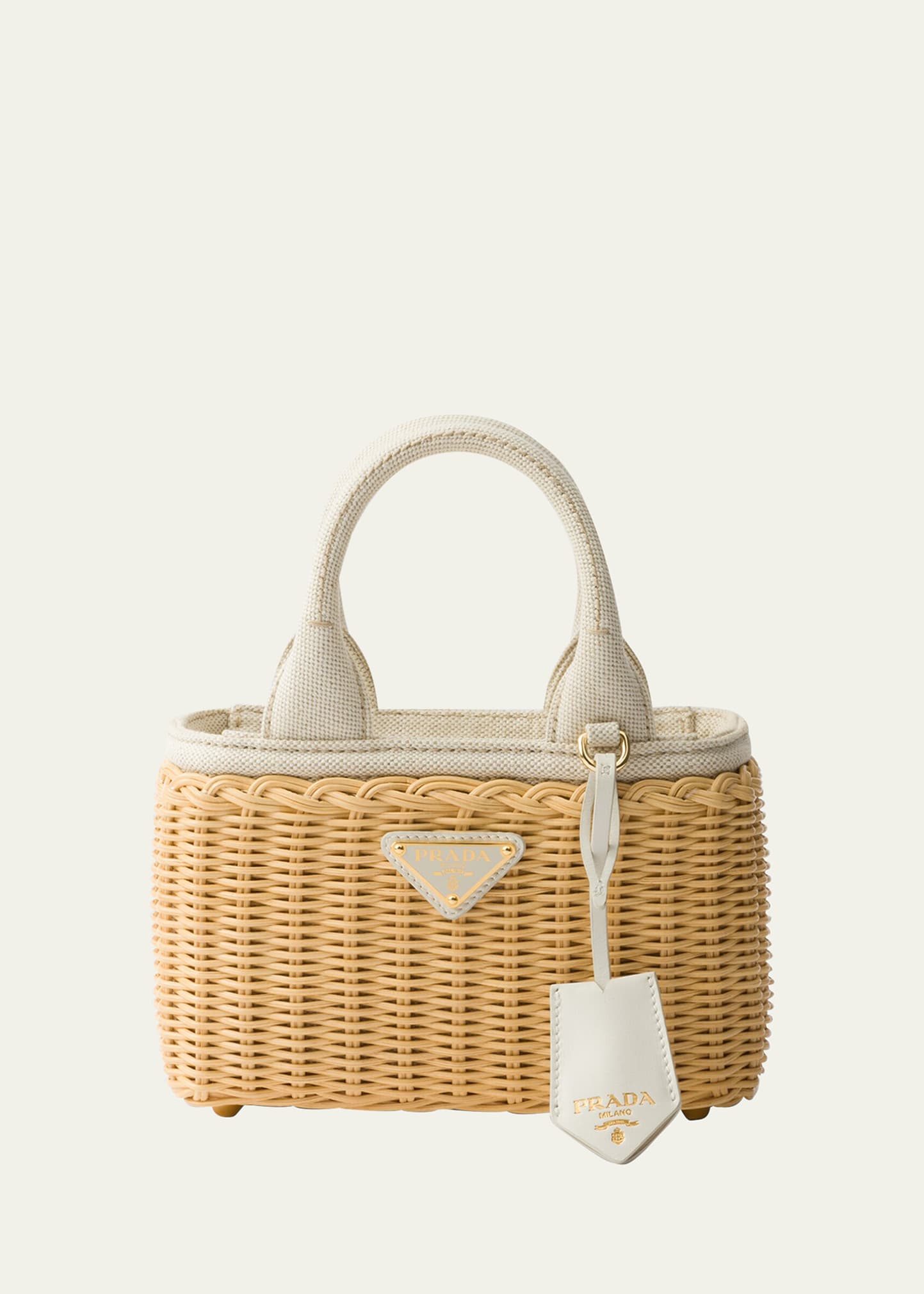 Prada Basket Rattan Top-Handle Bag | Bergdorf Goodman