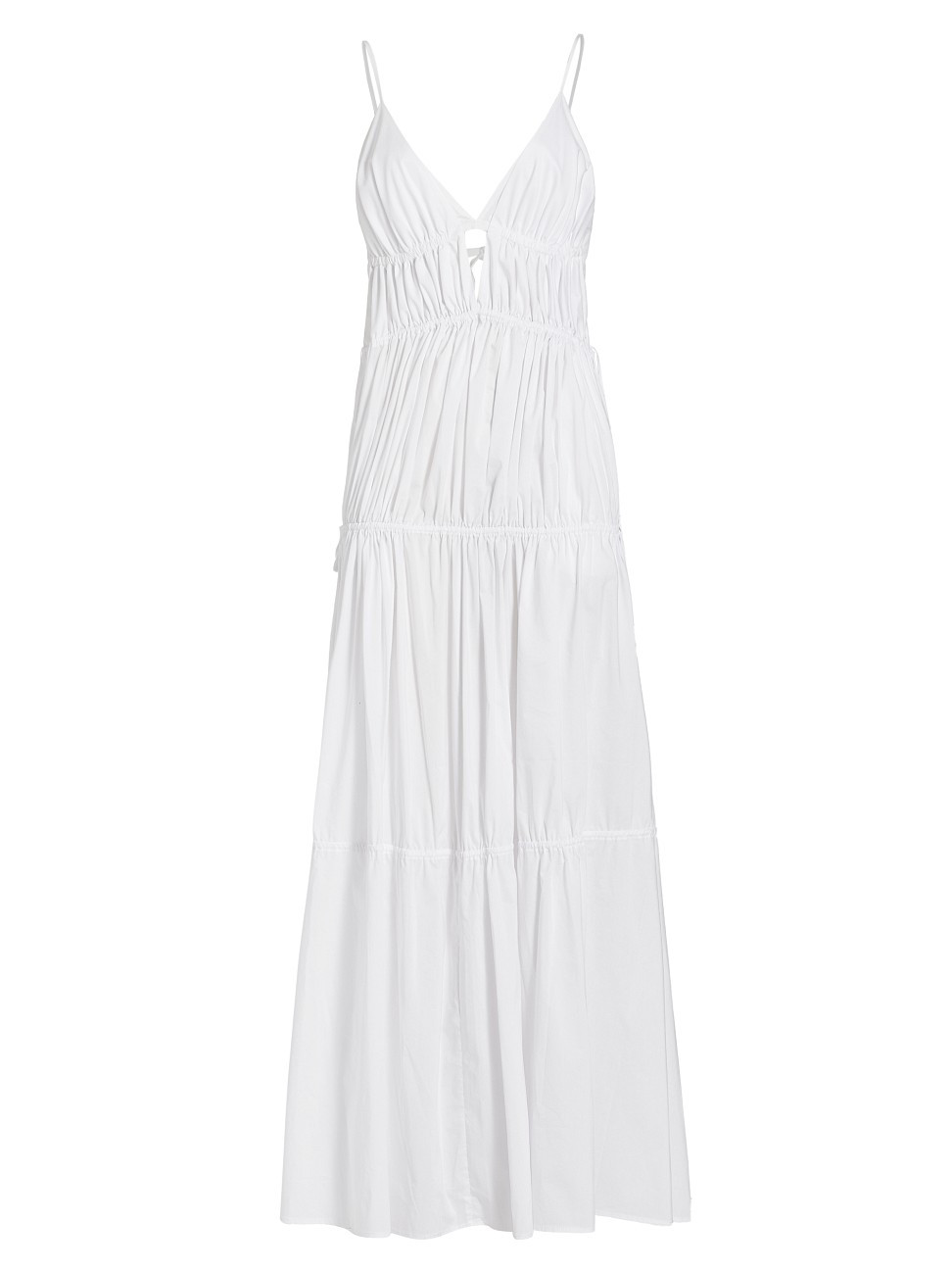 Women's April Tiered Gathered Maxi Dress - White - Size Small | Saks Fifth Avenue