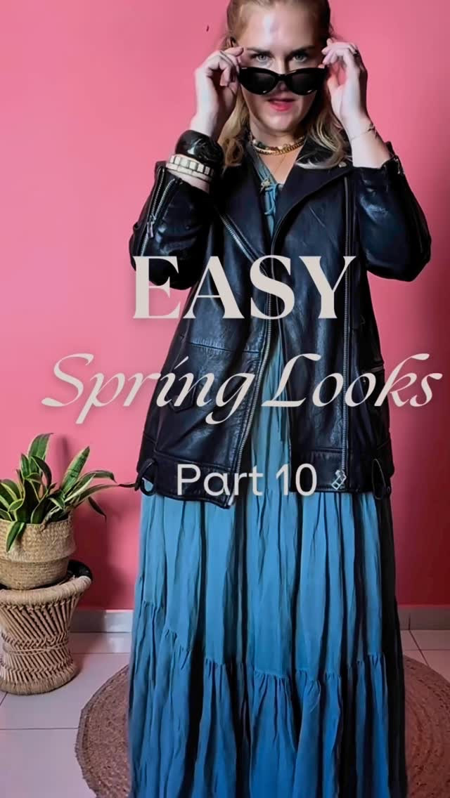 EASY SPRING LOOKS that you can recreate with things you might already have in your wardrobe, part 10

Oversized jacket + maxi dress + tons of jewellery 

Inspired by Saint Laurent Spring catwalk this combo is perfect to start wearing your summer dresses now. So dig them out of your wardrobe and just add an oversized leather jacket and a pair of cool boots to complete the look.

Dress @massimodutti
Jacket @mango old
Boots @dakotaboots

#personalstylisttips #springlooks #easyspringlooks #elevateyourlook #onlinestyling #personalstyle #stylinghacks #millenialfashion