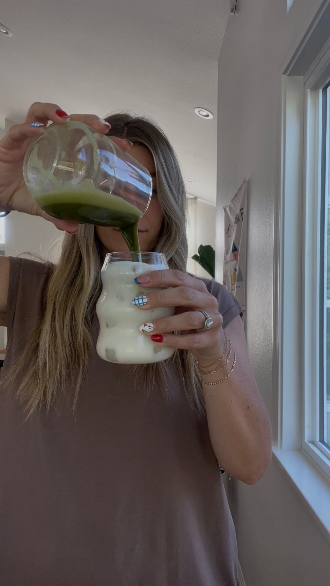 Ribbed and wavy glass cups