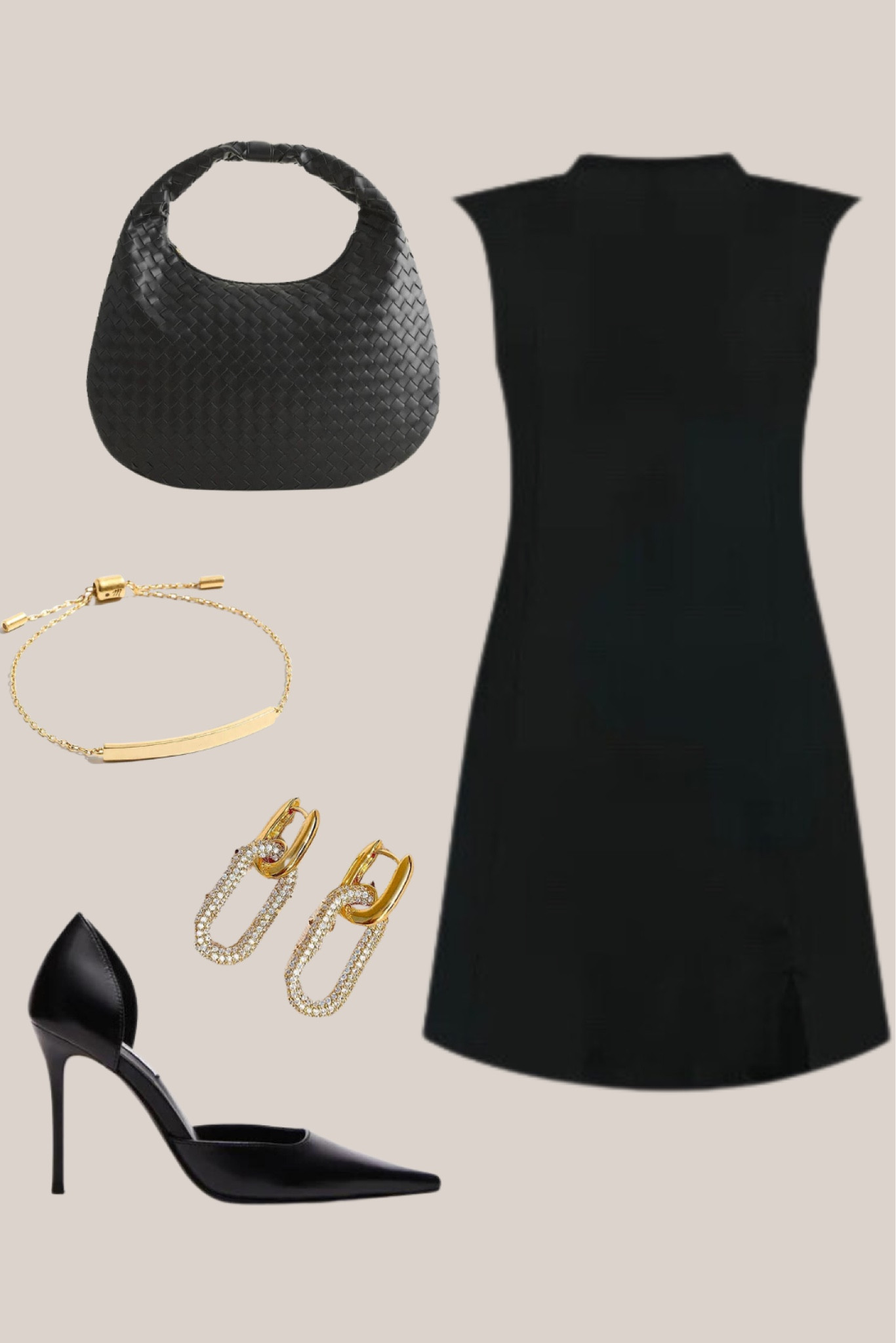 Simple classy work wear outfit. Perfect for winter if you add a long sleeve under your dress, or a jacket, and tights! This could also work great for a fall or winter black tie wedding. 

#LTKfindsunder100 #LTKwedding #LTKworkwear