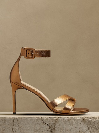 Terrazzo Leather High-Heel Sandal | Banana Republic (US)