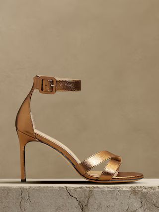 Terrazzo Leather High-Heel Sandal | Banana Republic (US)