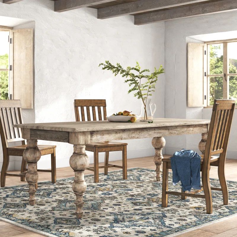 Werner 83'' Pine Solid Wood Dining Table | Wayfair North America