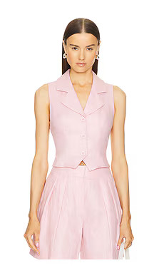 L'Academie by Marianna Carinne Vest Top in Blush Pink from Revolve.com | Revolve Clothing (Global)