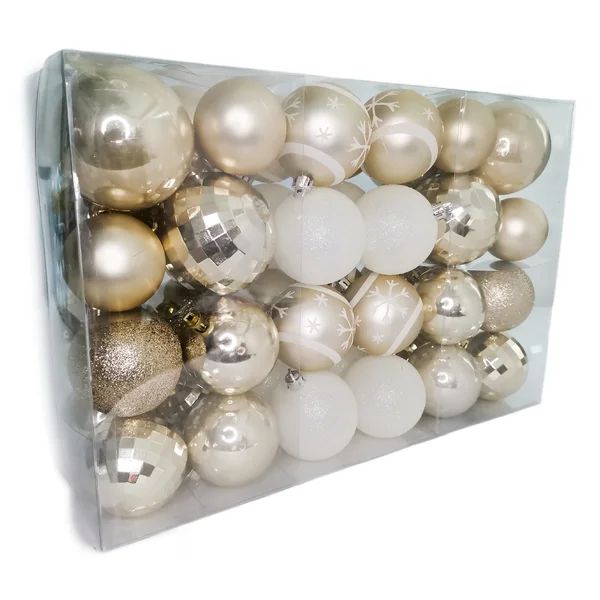 48 Piece Seasonal Decorative Ball Ornament Set (Set of 48) | Wayfair North America