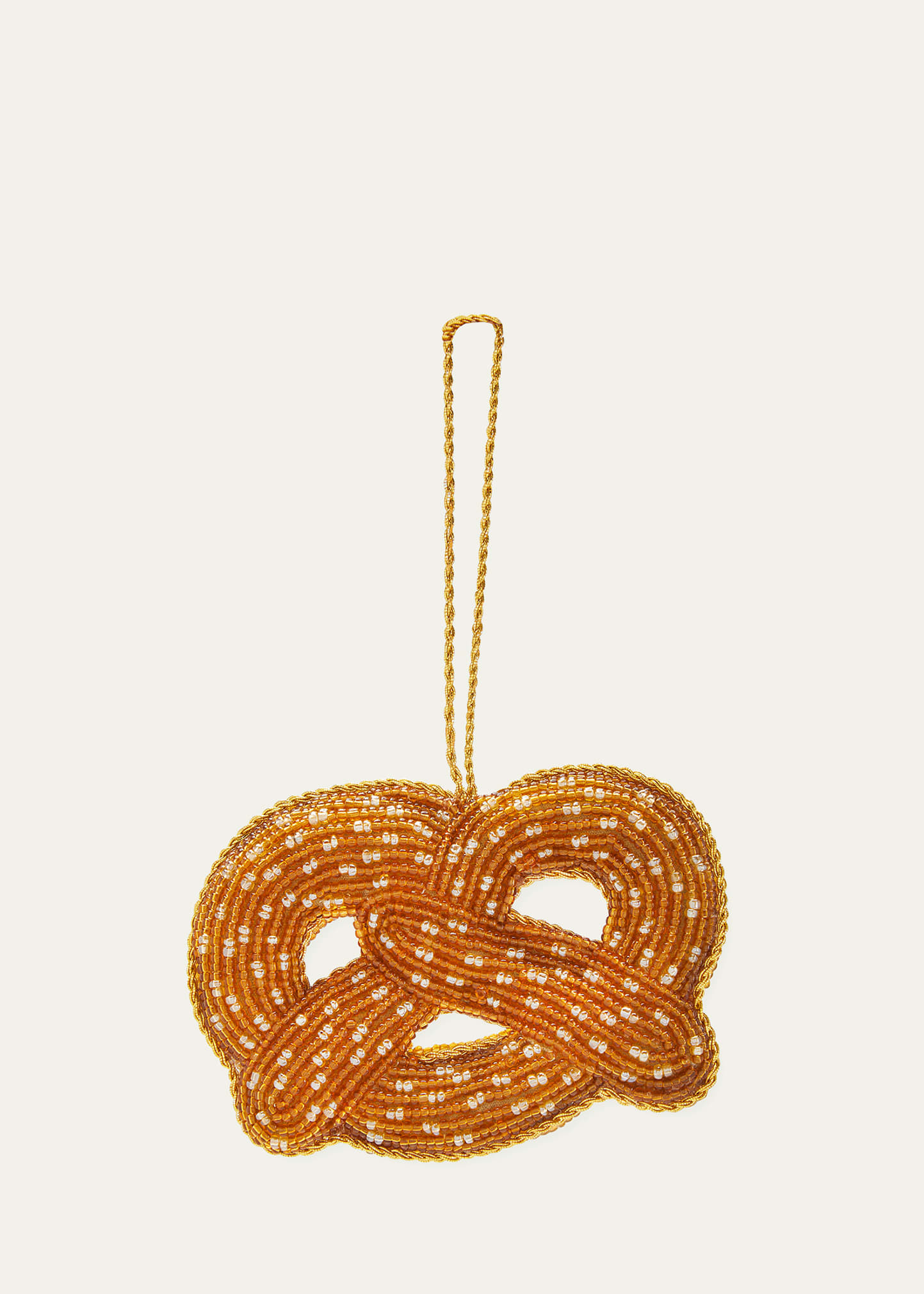 Sudha Pennathur Beaded Pretzel Christmas Ornament | Bergdorf Goodman