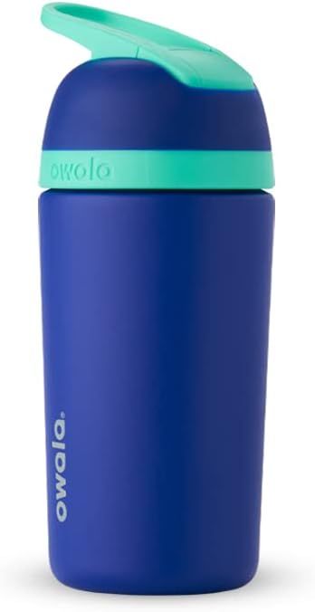 Owala Kids Flip Insulated Stainless-Steel Water Bottle with Straw and Locking Lid, 14-Ounce, Blue... | Amazon (US)