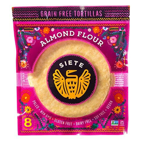 Siete Almond Flour Tortillas, 7 Ounce (Pack of 1), 8 ct (Frozen) | Amazon (US)