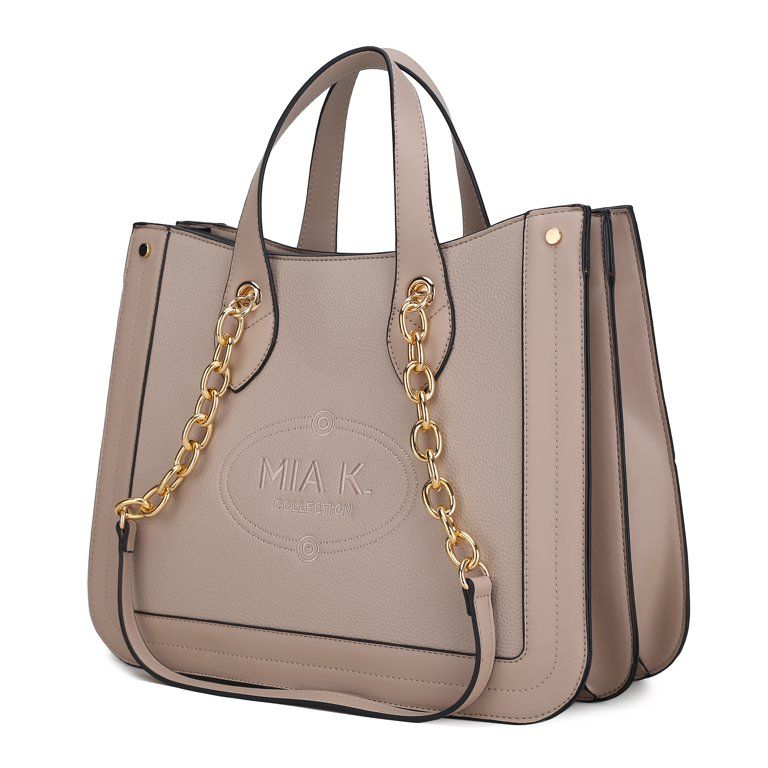 MKF Collection Stella Vegan Leather Women’s Tote Bag by Mia K. - Taupe | Walmart (US)