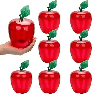 HANZE Large Red Apple Container, Apple Shaped Candy Toy Filling Containers Jar, Back To School Te... | Amazon (US)