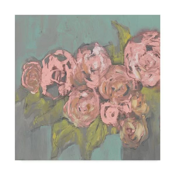 'Blush Pink Flowers I' Painting on Wrapped Canvas | Wayfair North America