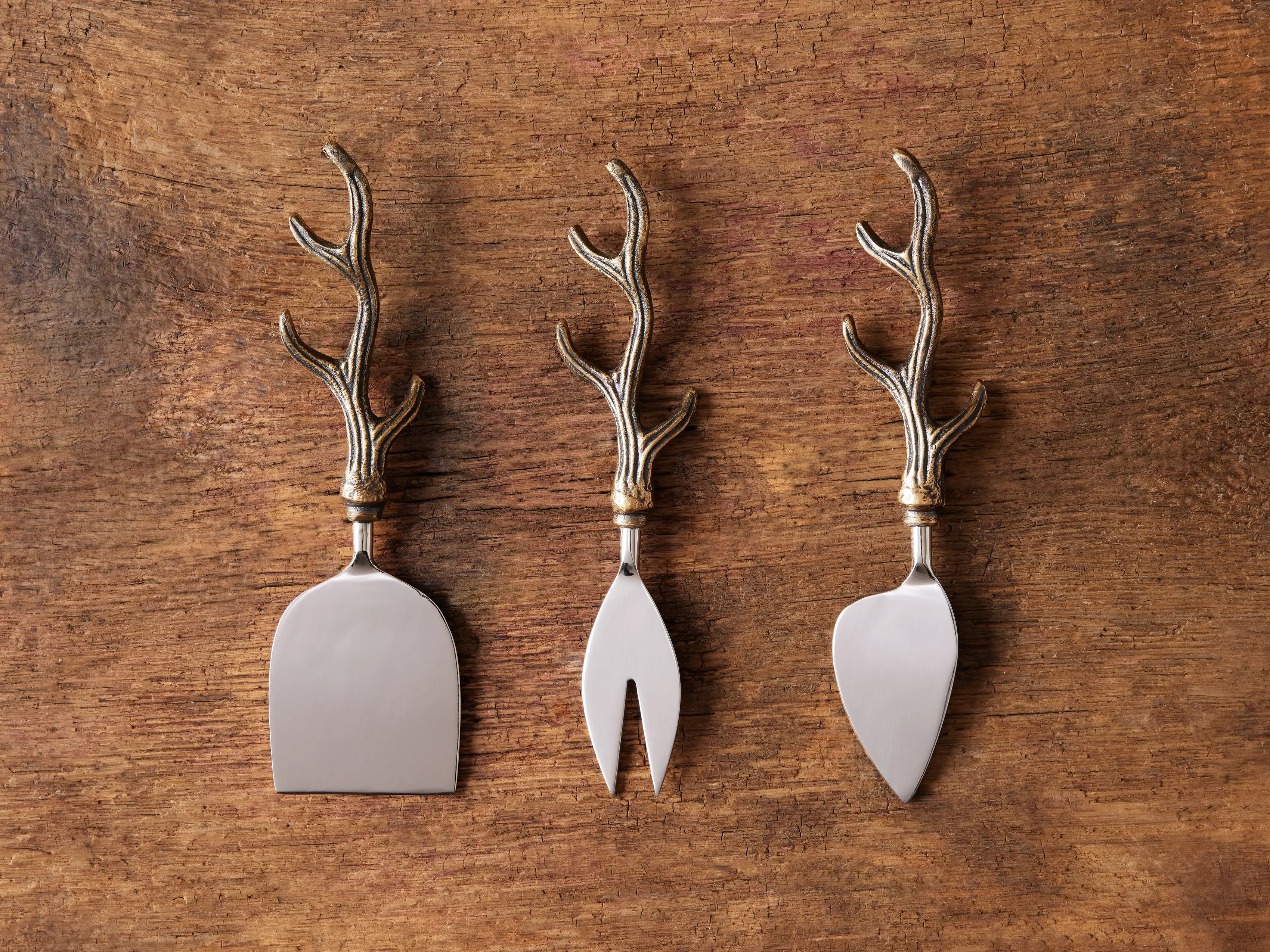 Antler Cheese Knives (Set of 3) | Arhaus