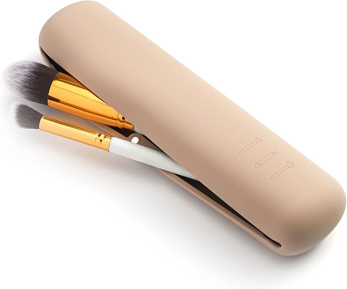 Travel Makeup Brush Case with Magnets lock, Portable Makeup Brush Cosmetic Holder, Soft and Comfo... | Amazon (US)