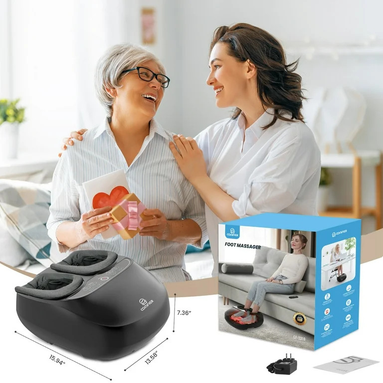 Foot Massager with Heat, Comfier Shiatsu Foot Massage Machine with Remote for Relax up to Size 13... | Walmart (US)