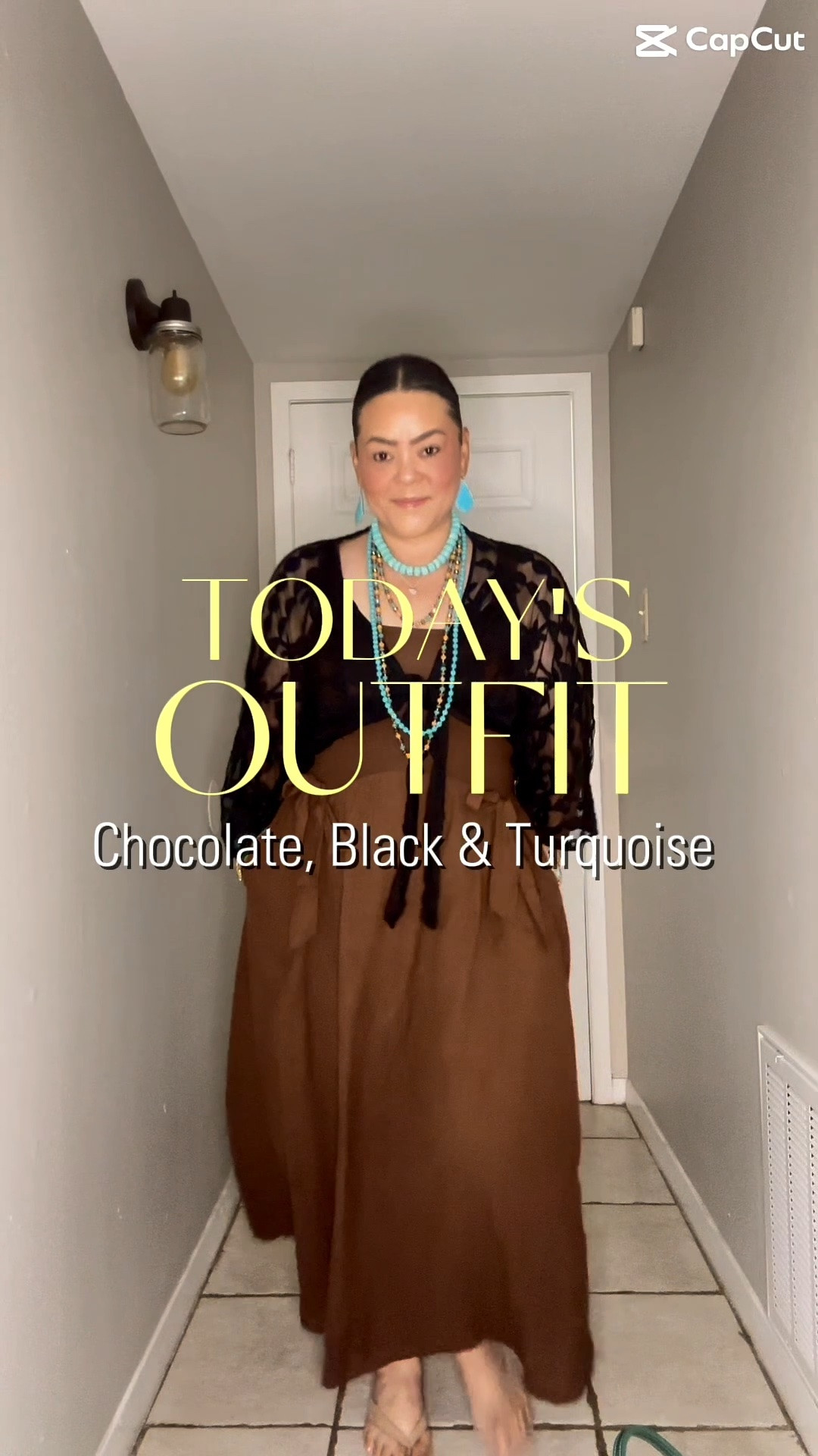 This Week’s fav OOTD - Aerie Brown Sleeveless Summer Dress + Lace Shaw and pops of turquoise is everything for summer! @Target  @Aerie  @Kohl's  @amazonfindsandfashion

#LTKootd #LTKOver40 #LTKMidsize