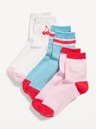 Quarter Crew Socks 3-Pack for Women | Old Navy (US)