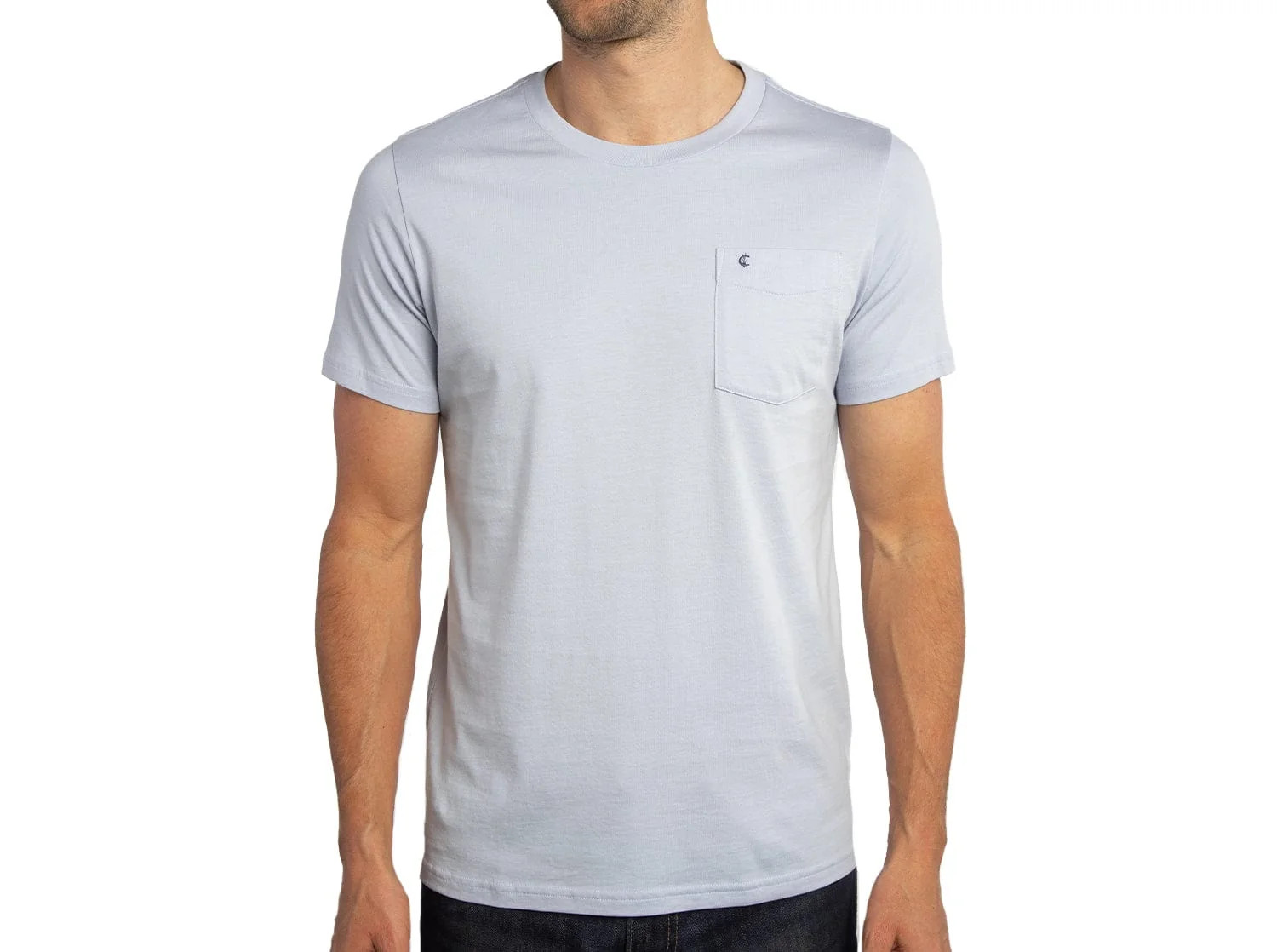 The Pima Tee - Cloud | Criquet Apparel