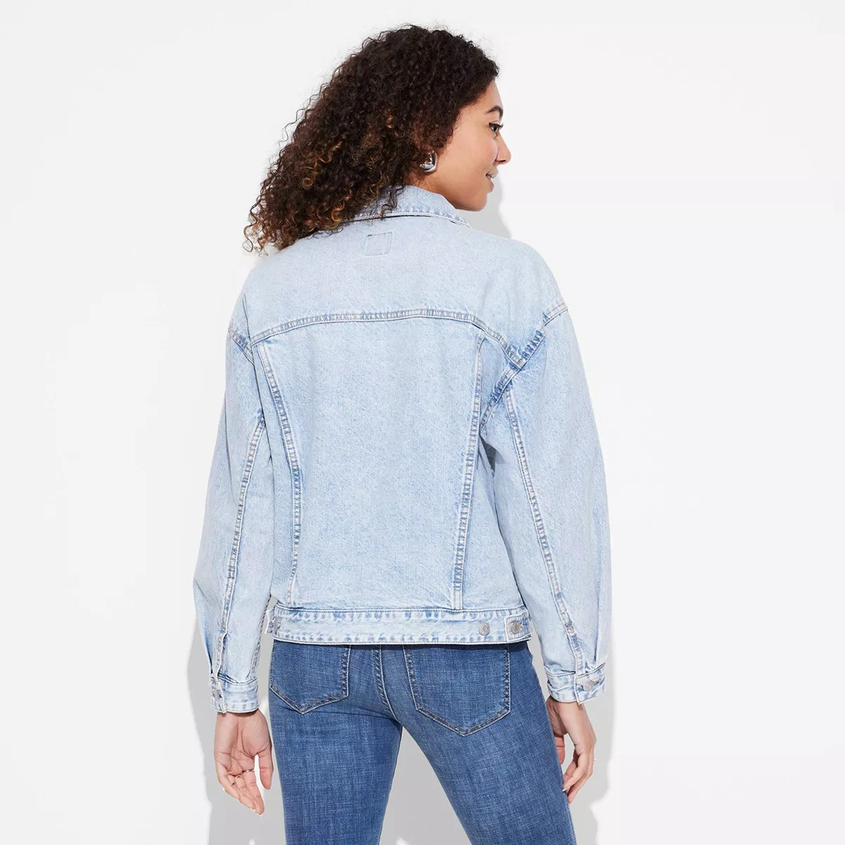 Women's Foundational Denim Oversized Trucker Jacket - Wild Fable™ | Target