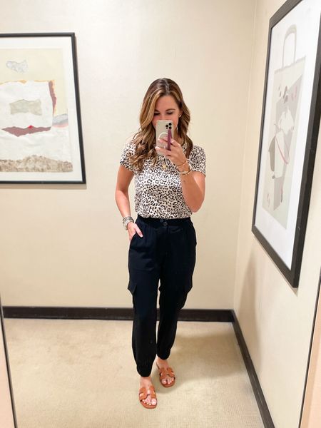These cargo pants are a bit dressier and have a lovely stretch waist to make them comfortable (but they look polished).  Runs tts 

#LTKstyletip #LTKSeasonal