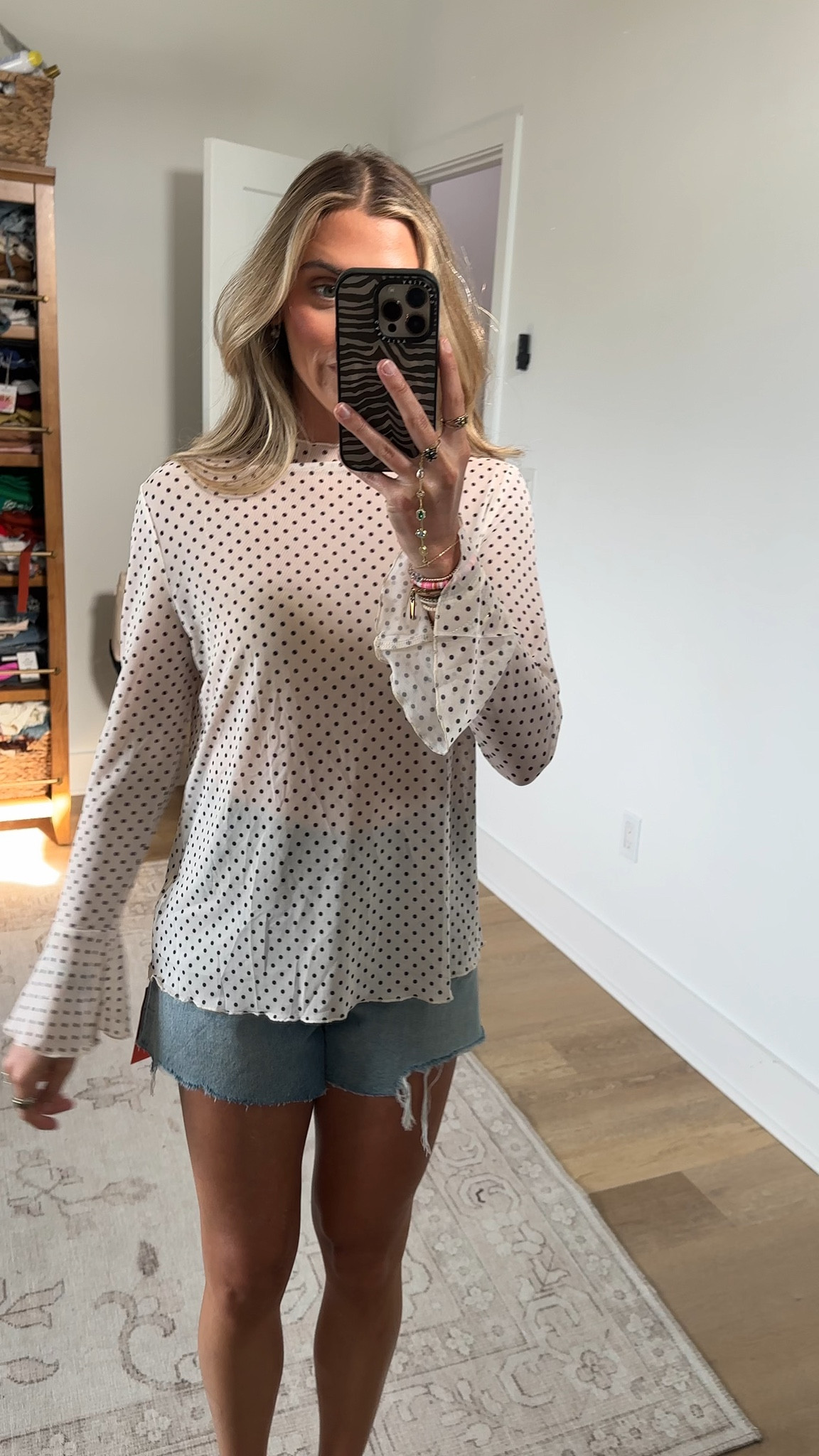 Amazon size small Tankaneo Womens Mesh Polka Dot Tops Bell Sleeve High Neck Summer Casual Blouse Trendy Loose Fit Y2K Going Out Tee Shirts

#LTKootd #LTKdayinmylife #LTKSaleAlert