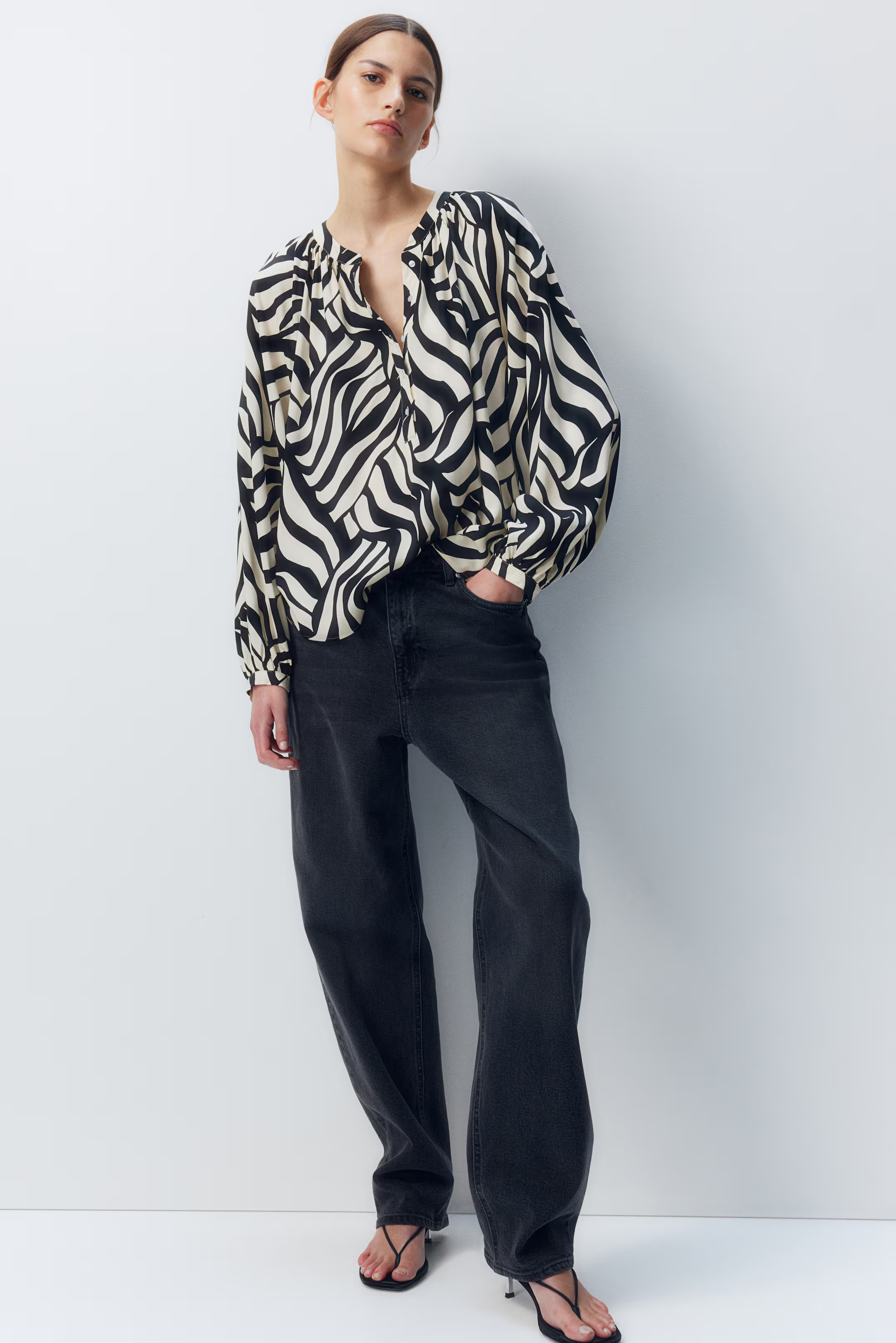 Balloon-sleeved Blouse | H&M (US + CA)