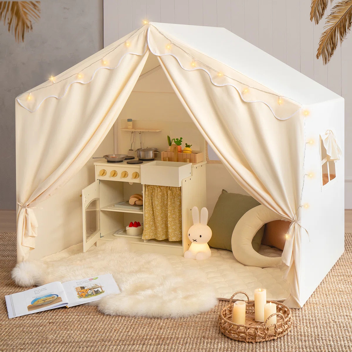 Tiny Land® Kids Tent – Large Cozy Tent with Star Lights | Wayfair North America