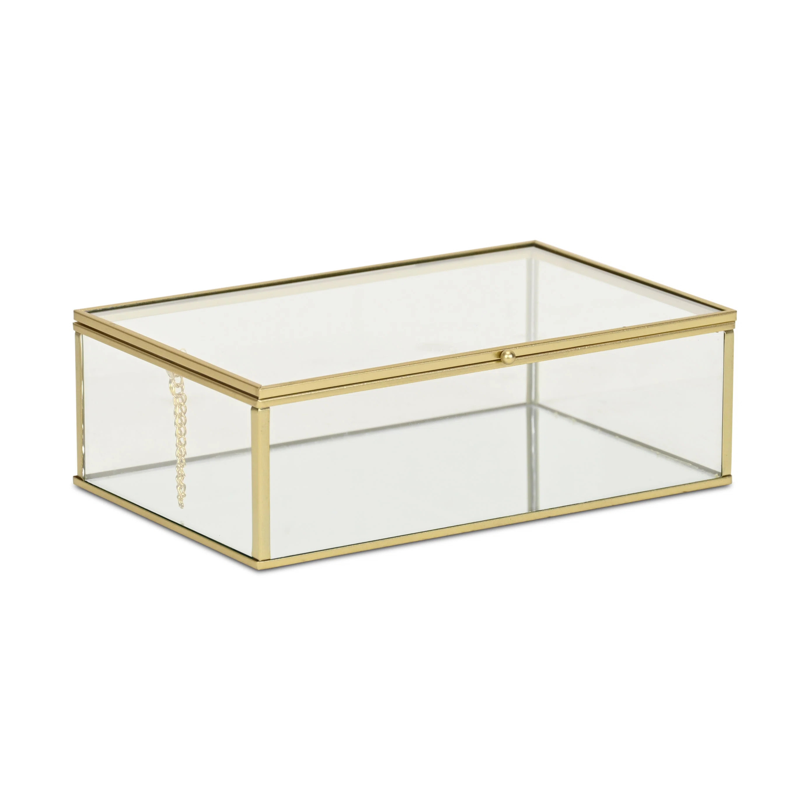 Mercer41 Lume Glass & Metal Frame Storage Box | Wayfair | Wayfair North America