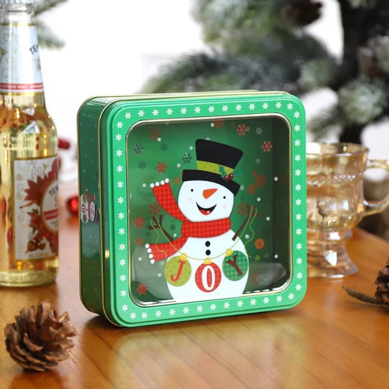 Clearance Christmas! Ctnporpo Candy Boxes Christmas Candy Tin Box—Cookie Candy Storage Tins Chr... | Walmart (US)