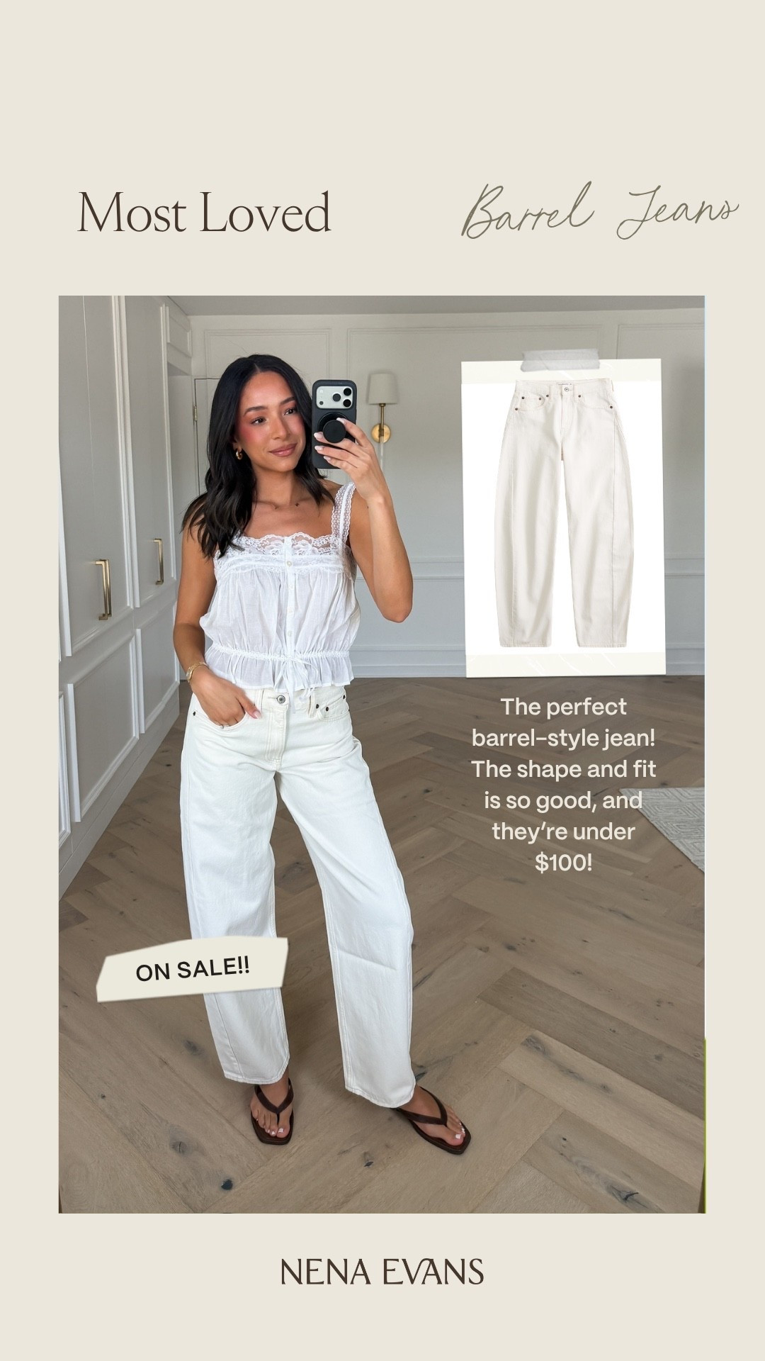 Your most loved last week 🤍 Use code SHORTSAF for an additional 15% off! All shorts + swim are 20-40% OFF! Wearing size S lace tank and size 28 long ecru barrel jeans 

summer outfit, spring outfit, weekend outfit, date night outfit, lunch outfit, mom outfit, postpartum outfit, white pants

#LTKmomlife #LTKSaleAlert #LTKSeasonal