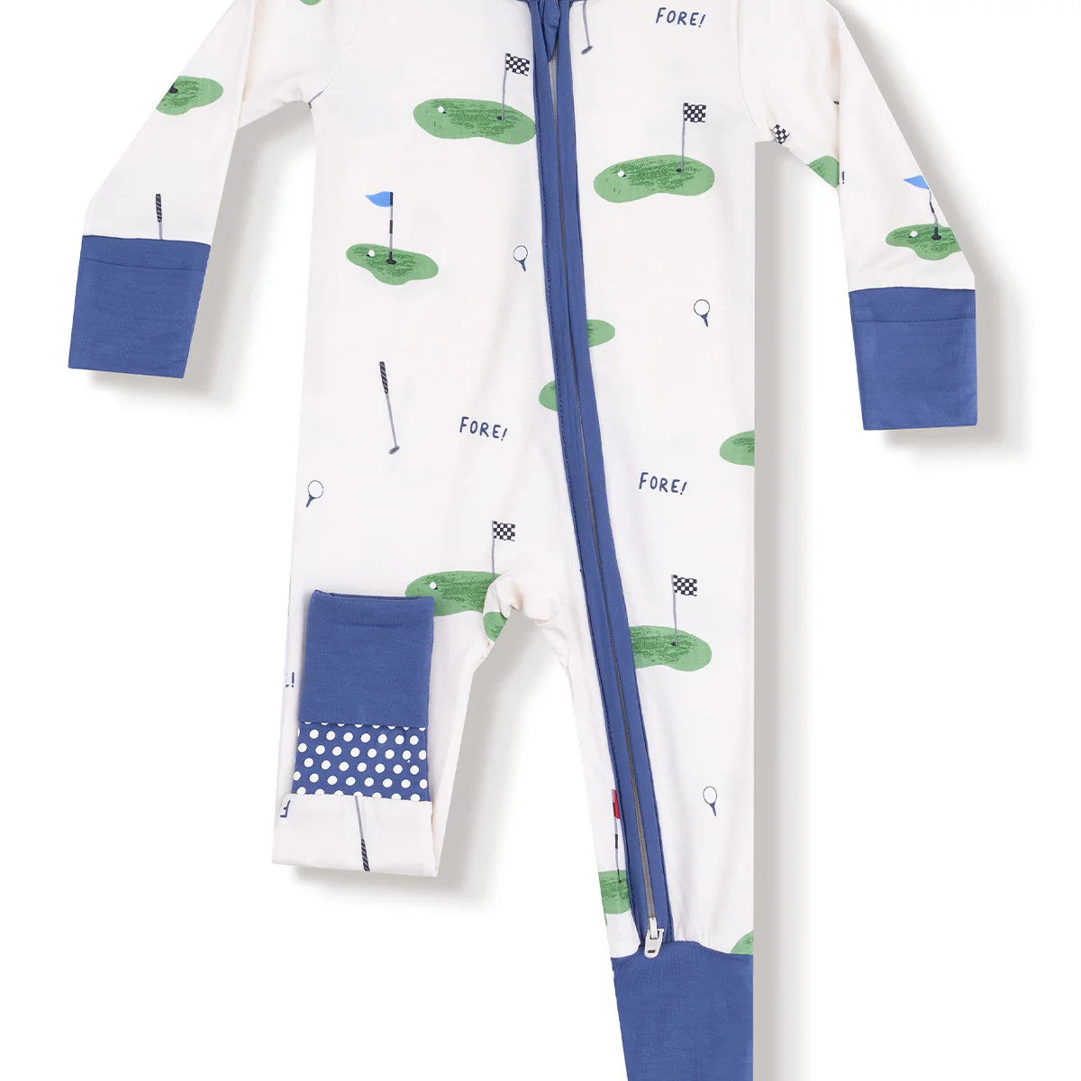 2-Way Zip Romper, All Fore Golf | SpearmintLOVE