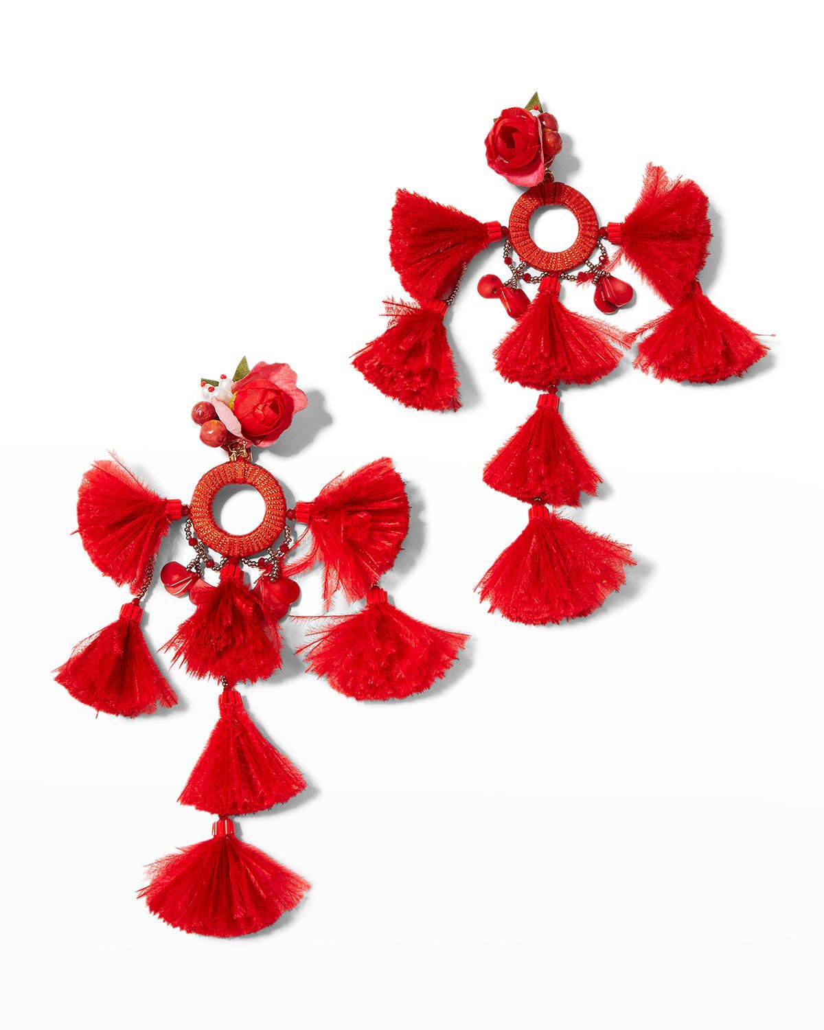 Red Tassel Earrings | Neiman Marcus