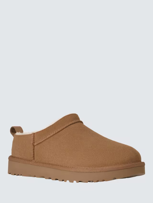UGG Classic Micro Suede Shoe Boots, Chestnut | John Lewis (UK)