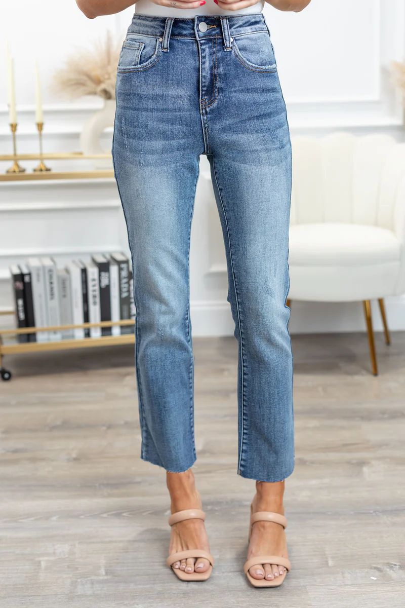 Women's High Rise Stretch Denim Jeans - Ankle Crop | Avara