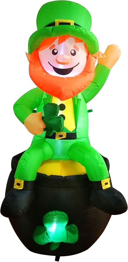 Joiedomi 6FT St Patrick Sitting Leprechaun Inflatable for Yard Garden Decorations, Indoor and Out... | Amazon (US)