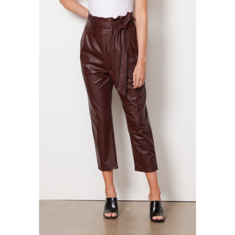 COMMANDO Faux Leather Paper-Bag Pant | EVEREVE | Evereve