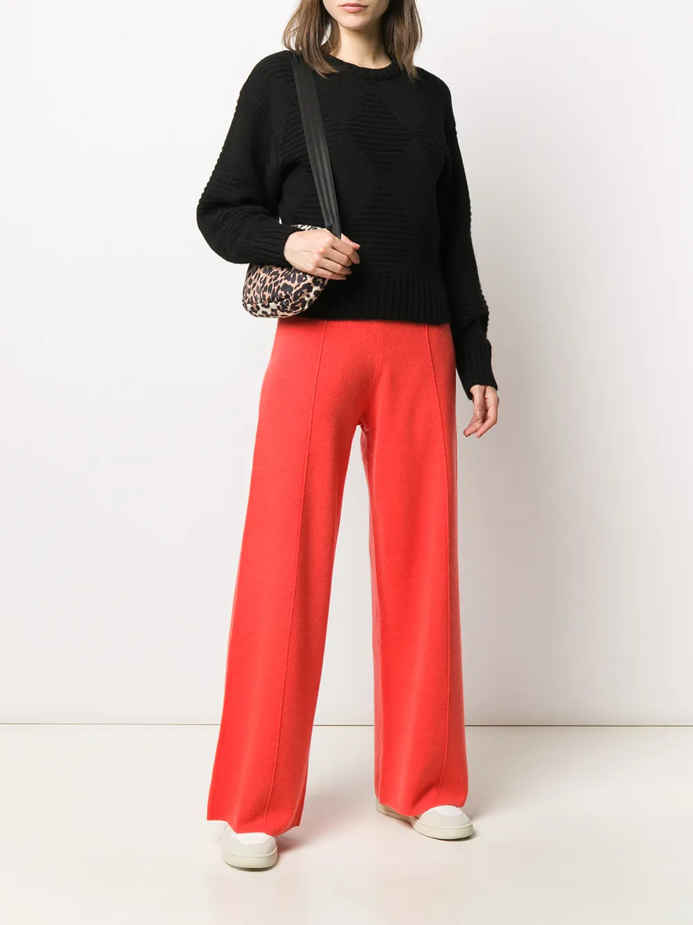 knitted wide-leg trousers | Farfetch (US)