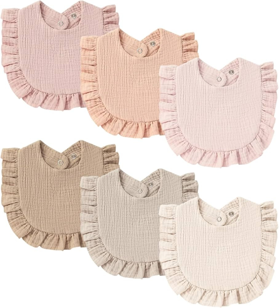 Baby Muslin Bibs Bandana Drool Bibs for Unisex Boys & Girls, Soft and Absorbent Cotton Teething D... | Amazon (US)