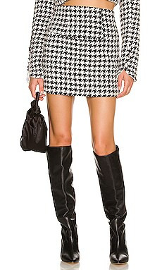 For Love & Lemons Bonnie Mini Skirt in Black from Revolve.com | Revolve Clothing (Global)