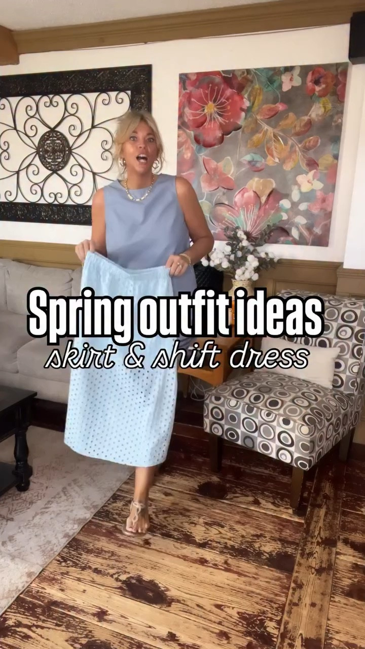 Baby blue was on my mind when I placed this order 🩵🩵🩵my eyelet skirt, my hide the tummy jiggle tank, and the shift dress all size large 👗 I linked up similar options in case your size is sold out.🩵🩵

#LTKMidsize #LTKSeasonal #LTKOver40