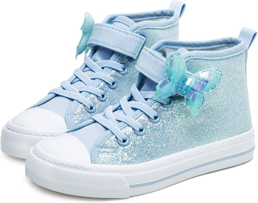 Toandon Kids Adorable Fashion High Top Casual Canvas Sneakers | Amazon (US)