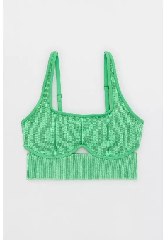 OFFLINE By Aerie Seamless Cut Out Sports Bra | American Eagle Outfitters (US & CA)