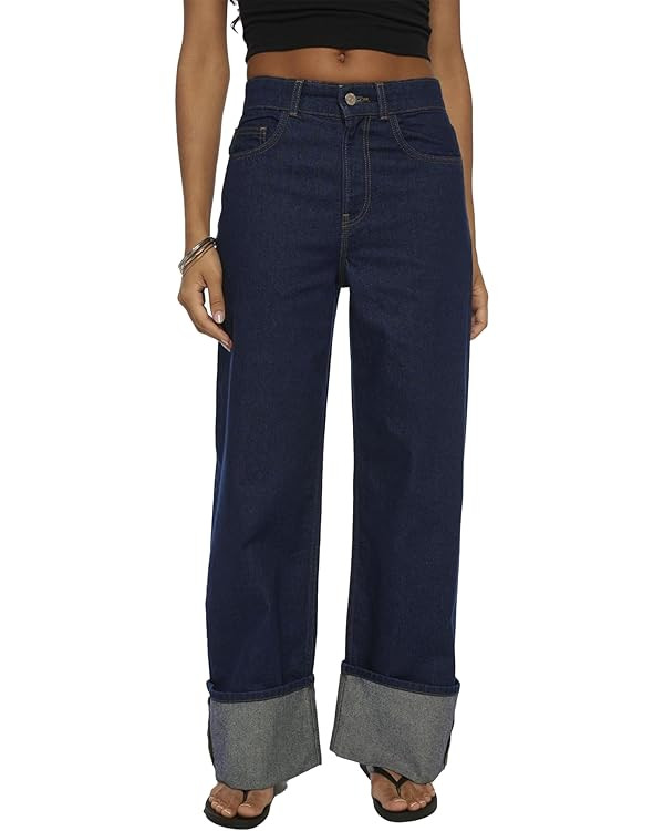 Wide Leg Jeans, Straight Leg Jeans, Loose Baggy Denim Pants | Amazon (US)