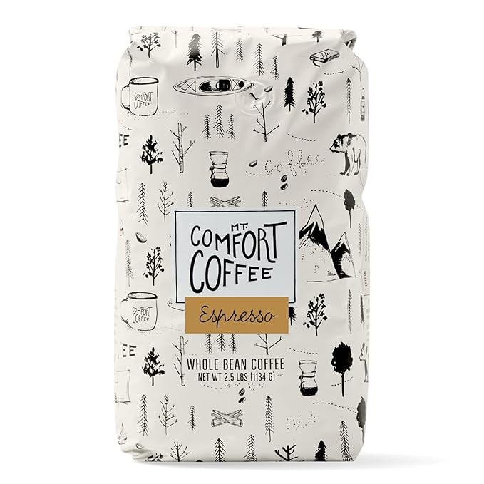 Mt. Comfort Coffee Espresso Roast, 2.5lb - Flavor Notes of Chocolate & Caramel - Roasted Whole Be... | Amazon (US)