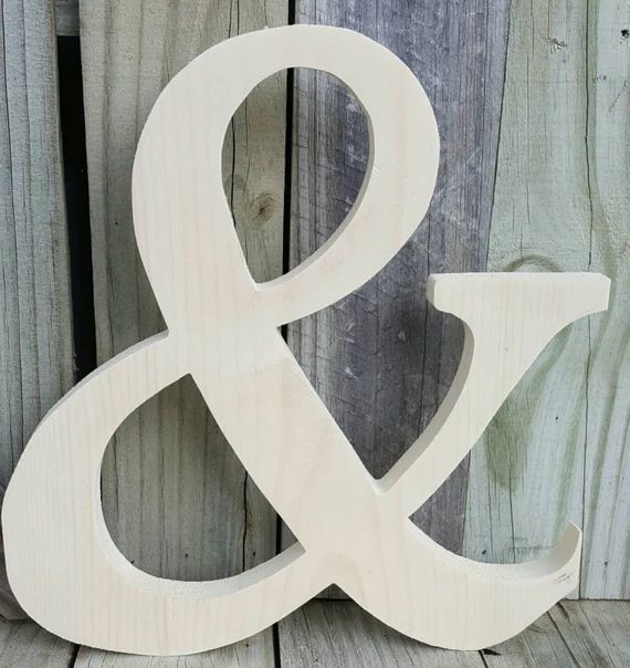 Unfinished Wooden letters, ampersand, and sign, wall decor, wall hanging | Etsy (US)