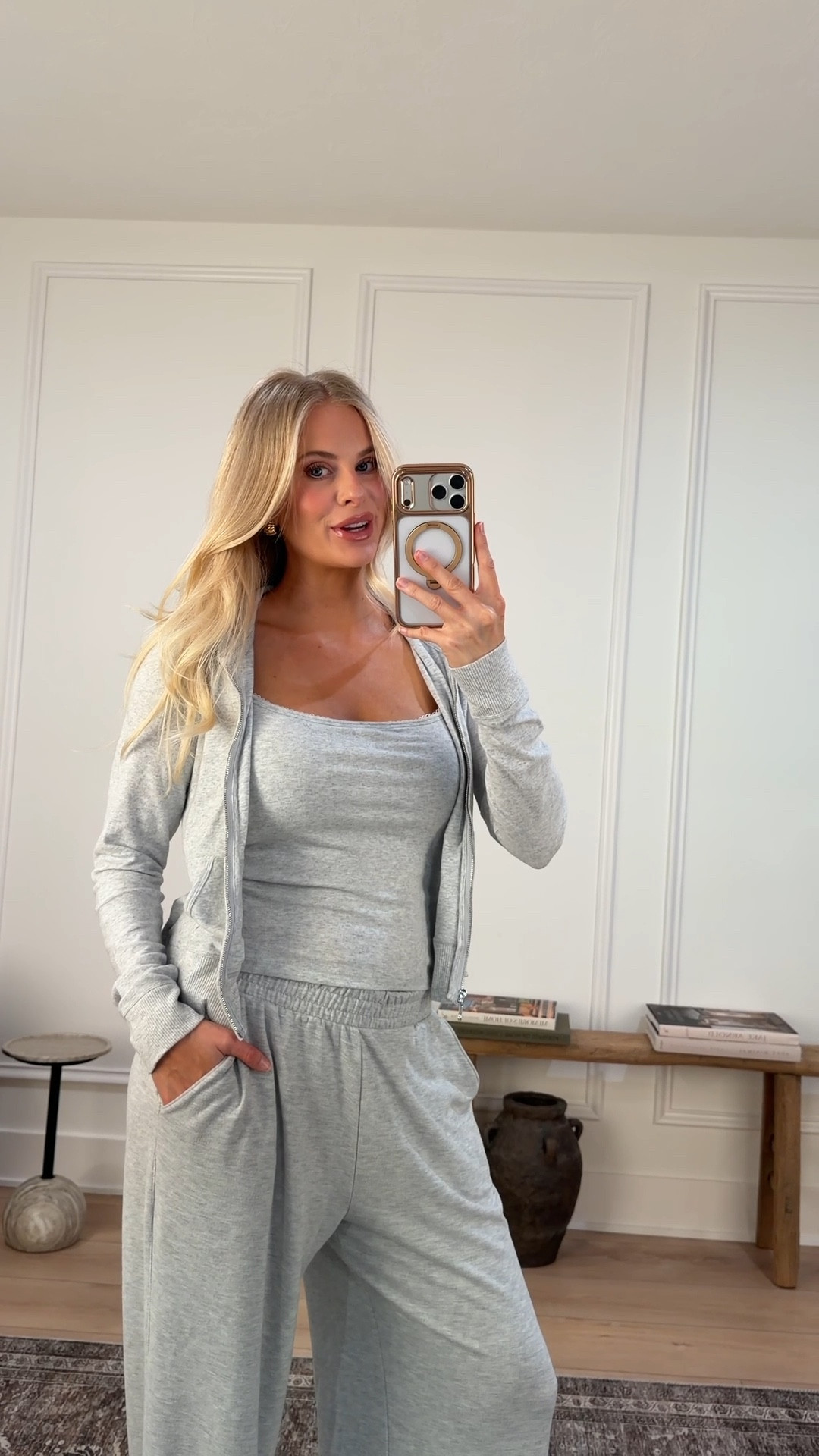 Stack code AFKATHLEEN for an extra 15% off their current sale!
Wearing a small in tank, medium in zip-up hoodie, small reg in pants, shoes are true to size. 
#KathleenPost

Holiday outfit, festive outfit, casual holiday party, Christmas Day cozy, bump friendly pants, loungewear, work from home, school drop off
