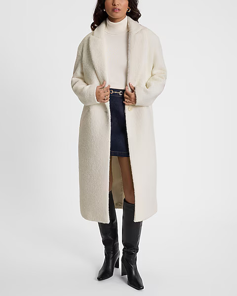 Boucle One Button Coat | Express
