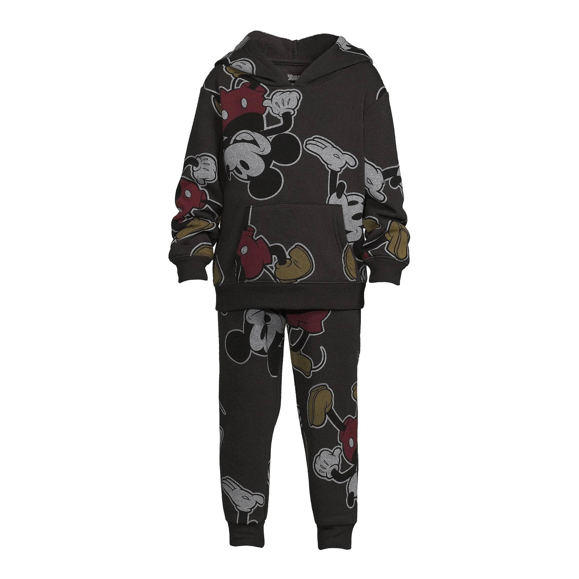 Mickey Mouse Toddler Boy Fleece Hoodie and Joggers Set, 2-Piece, Sizes 12M-5T | Walmart (US)